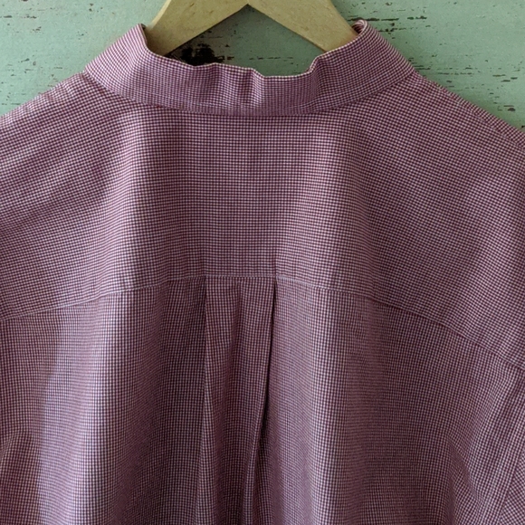 NAUTICA I Red Cotton Mini-Check Button-Down Dress Shirt, 15.5-32/33 - Picture 10 of 12